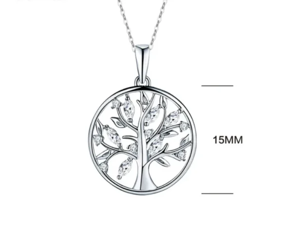 Tree of Life Diamond Necklace | 925 Sterling Silver | Gift For Her | Delivered in a Gift Box