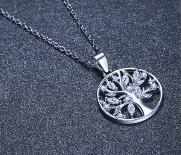 Tree of Life Diamond Necklace | 925 Sterling Silver | Gift For Her | Delivered in a Gift Box