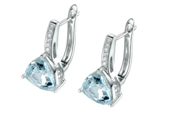 Sky Blue Topaz Spinel Earrings | 925 Sterling Silver