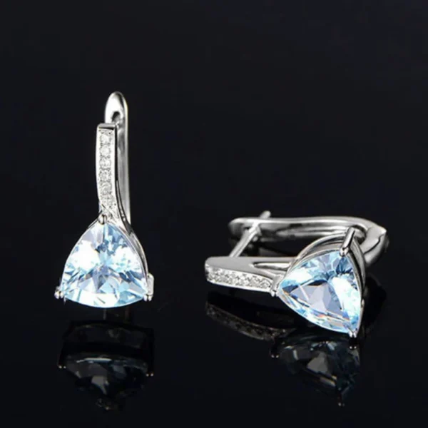 Sky Blue Topaz Spinel Earrings | 925 Sterling Silver
