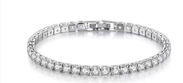 Tennis Bracelet 4MM | 925 Sterling Silver Stamped | Lenght 7 inches | Gifts for Her | Delivered in Gift Box