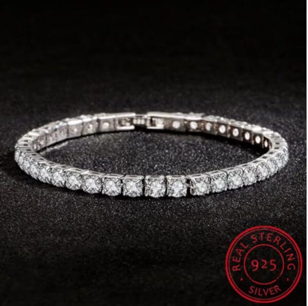 Tennis Bracelet 4MM | 925 Sterling Silver Stamped | Lenght 7 inches | Gifts for Her | Delivered in Gift Box