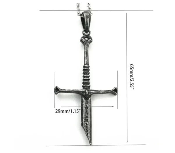 Viking Broken Sword-Pendant Necklace | Stainless Steel | Gift for Him | Delivered in Gift Box ready to give