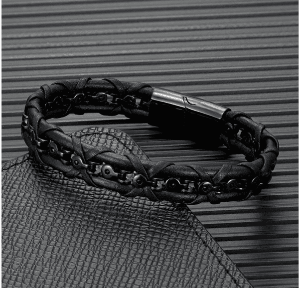 Chain Leather bracelet