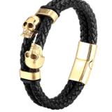 Leather Skull Bracelet