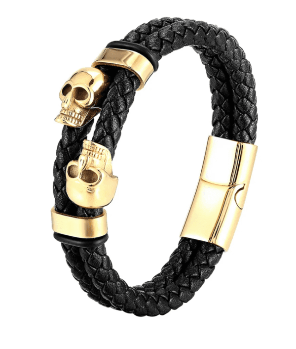 Leather Skull Bracelet